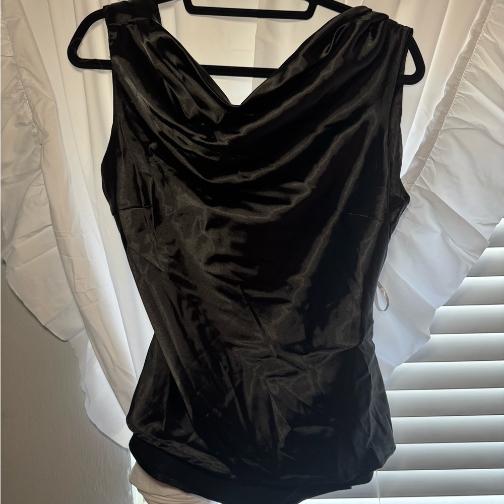 Lulu's Black Draped Top